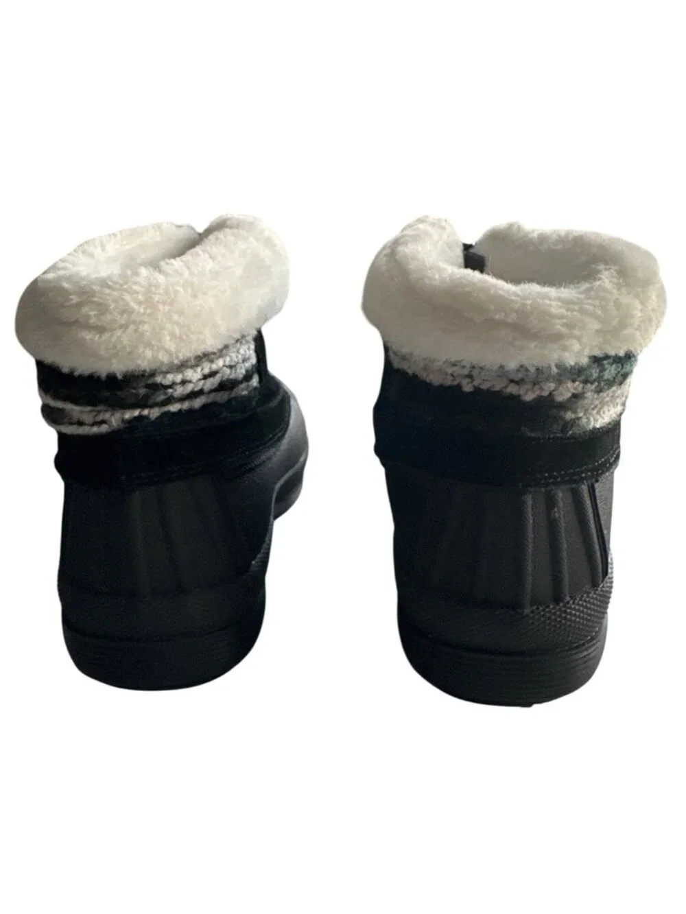 Propet Black Ankle Winter Boots Lumi Side Zip Faux Fur Lined Water-Resistant 8